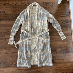 Faherty Paloma duster cardigan/coatigan, Sz M